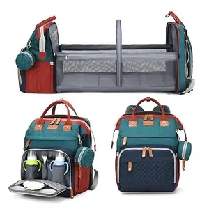 Baby Diaper Bags with Changing Station, Waterproof Large Capacity Diaper Bag Backpack for Moms Dads with USB Charging Port and Stroller Straps, Baby Shower Gifts