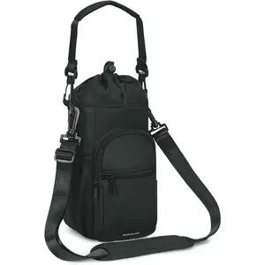 Water Bottle Holder with Strap 32oz 40oz Insulated Water Bottle Carrier Sling Bag with Phone Pocket Crossbody