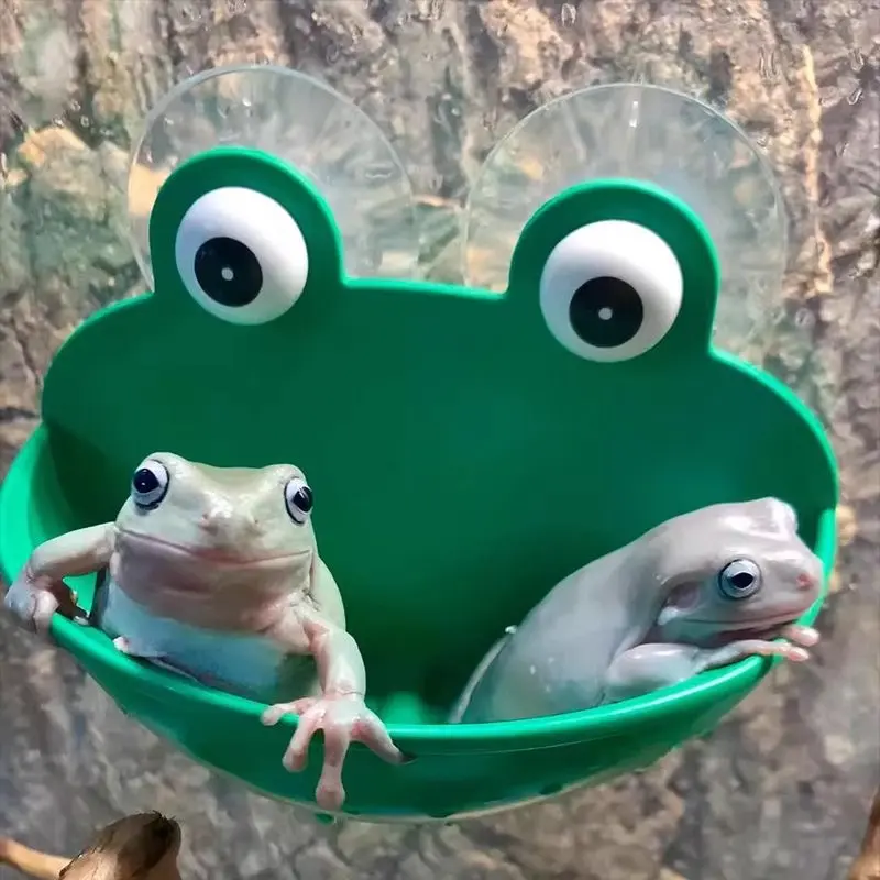Frog Resting Platform, Cute Corn Frog Perch, Tree Frog Rest House, Climbing Pet Suction Cup Hanging Stand, 1 Piece
