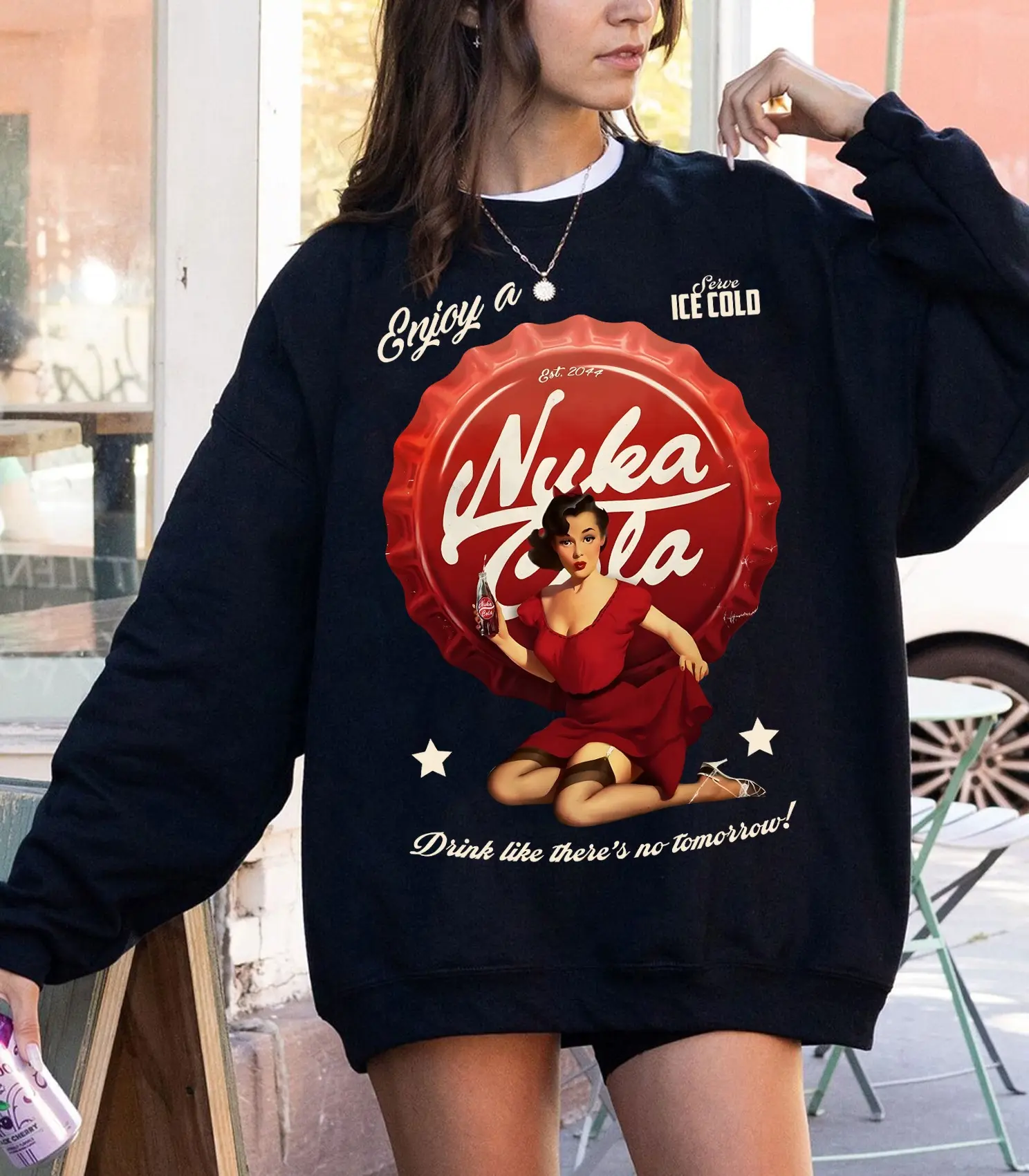 Nuka Cola Girl T-shirt and Sweatshirt, Nuka Cola Girl Shirt, Nuka Cola Shirts, Nuka World Shirt, Fallout 4 Shirts, Nuka Cola 2044 Shirts, Nuka Cola Boy, Zap That Thirst, Nuke Cola Tee, Trending Beverage Shirt