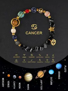 Twelve Zodiac Exclusive Natural Stone Bracelet, Irregular Beads, Turquoise Stainless Steel Pendant, Daily Wear Astrology Charm, Exquisite Bracelet, Premium Bracelet, Original Bracelets