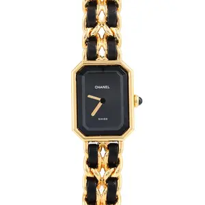 Pre-owned CHANEL Brass Small Leather Goods Premiere Quartz