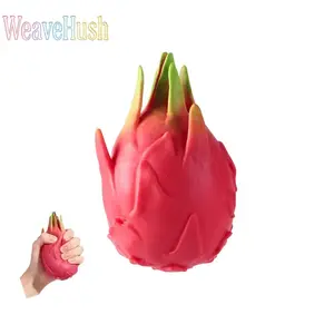 2026 New Realistic Giant Dragon Fruit Stress Relief Ball, Soft Slow Rebound Squishy Toy, Cute Realistic Fruit Design, Anxiety Relief & Relaxing Sensory Fidget Toy, Portable Fun Entertainment for Kids Adults, Perfect Decompression Gift for Home Office Trav