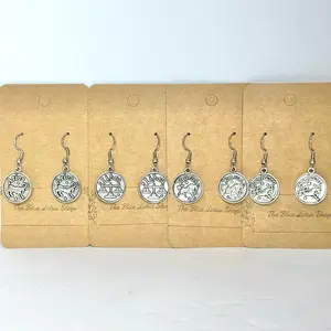 Zodiac Coin Earrings