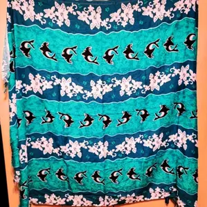 Dolphin & Floral Sarong Bikini Cover Up Wraps for Beachwear