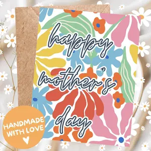 Floral Mother's Day Card, Personalizable Handwritten Note
