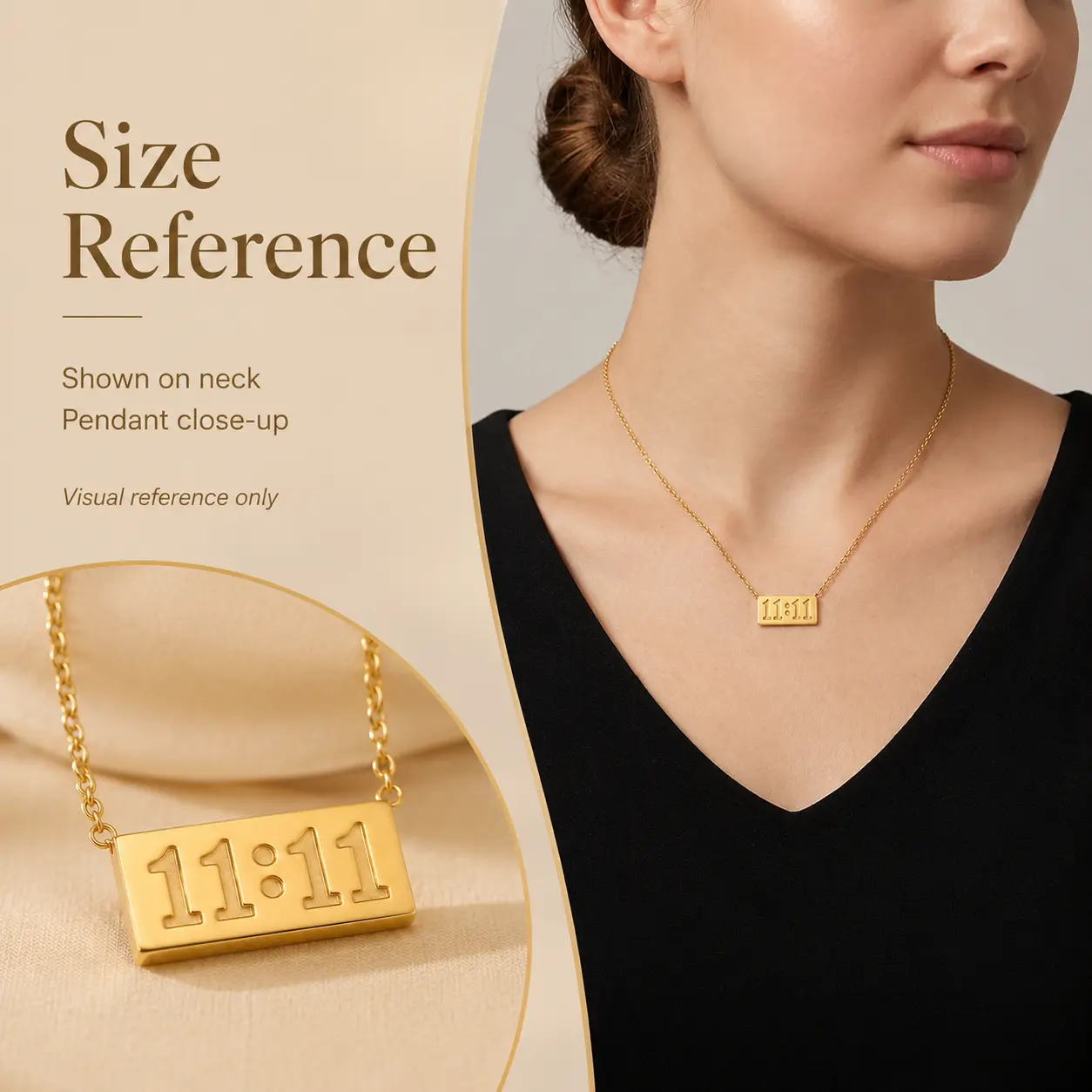 Make a Wish 11:11 Necklace, Minimalist Stainless Steel Number Bar Pendant, Symbolic Spiritual Jewelry for New Beginnings, Best Friends, Sisters, Graduation and Birthday