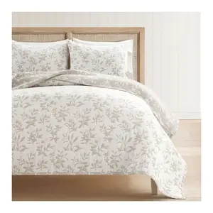 Lush Decor Floral Jacquard Matelasse Quilt 3-PcSet Full/Queen