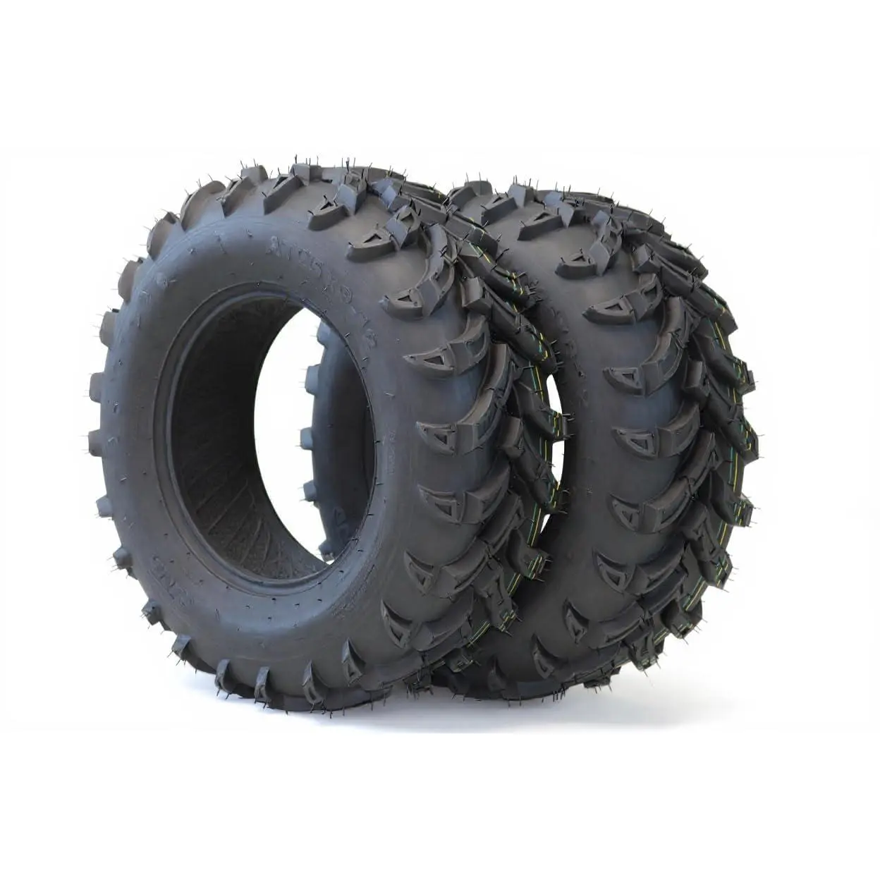 ATV/UTV Tires 25 x 8-12, Set of 2 All-Terrain Tires 6PR QD137, Replacement Road Tires for Mud, Sand, Gravel, Trail Riding, Off-Road Vehicles, Tubeless