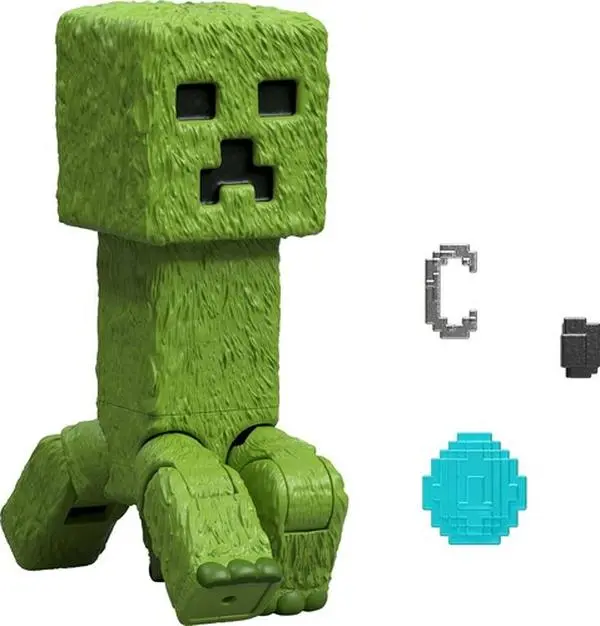 Minecraft Movie 4'' Creeper figurine/statue with Accessories  [COLLECTIBLES] figurine/statue