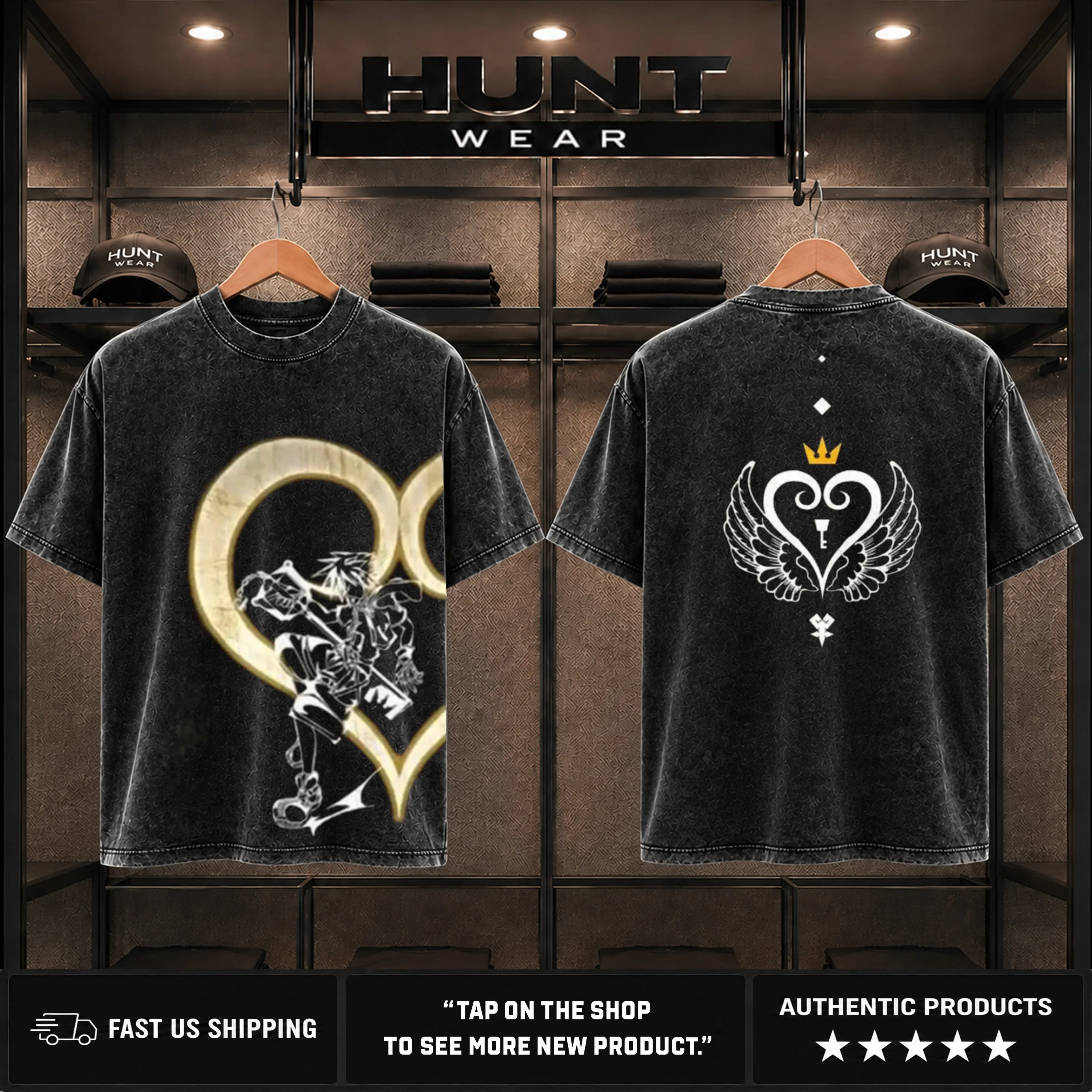 KINGDOM HEARTS SORA 2 sided Washed T-shirt, Cotton Unisex graphic tee 90s Top Casual Tshirt shirts men grass jacket Menswear Streetwear