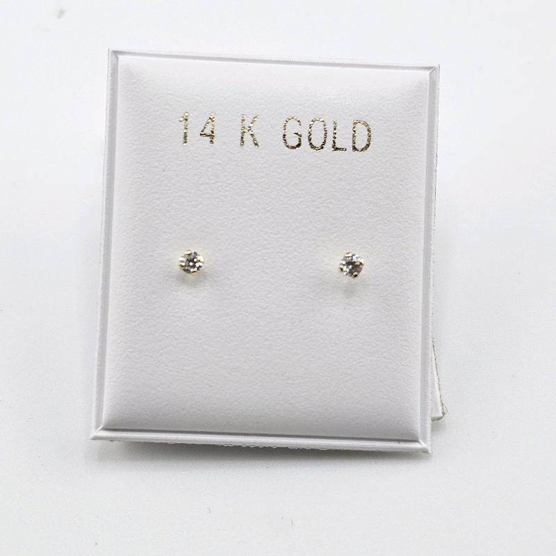 14k Gold Earrings - Simple Design as Displayed in the Image