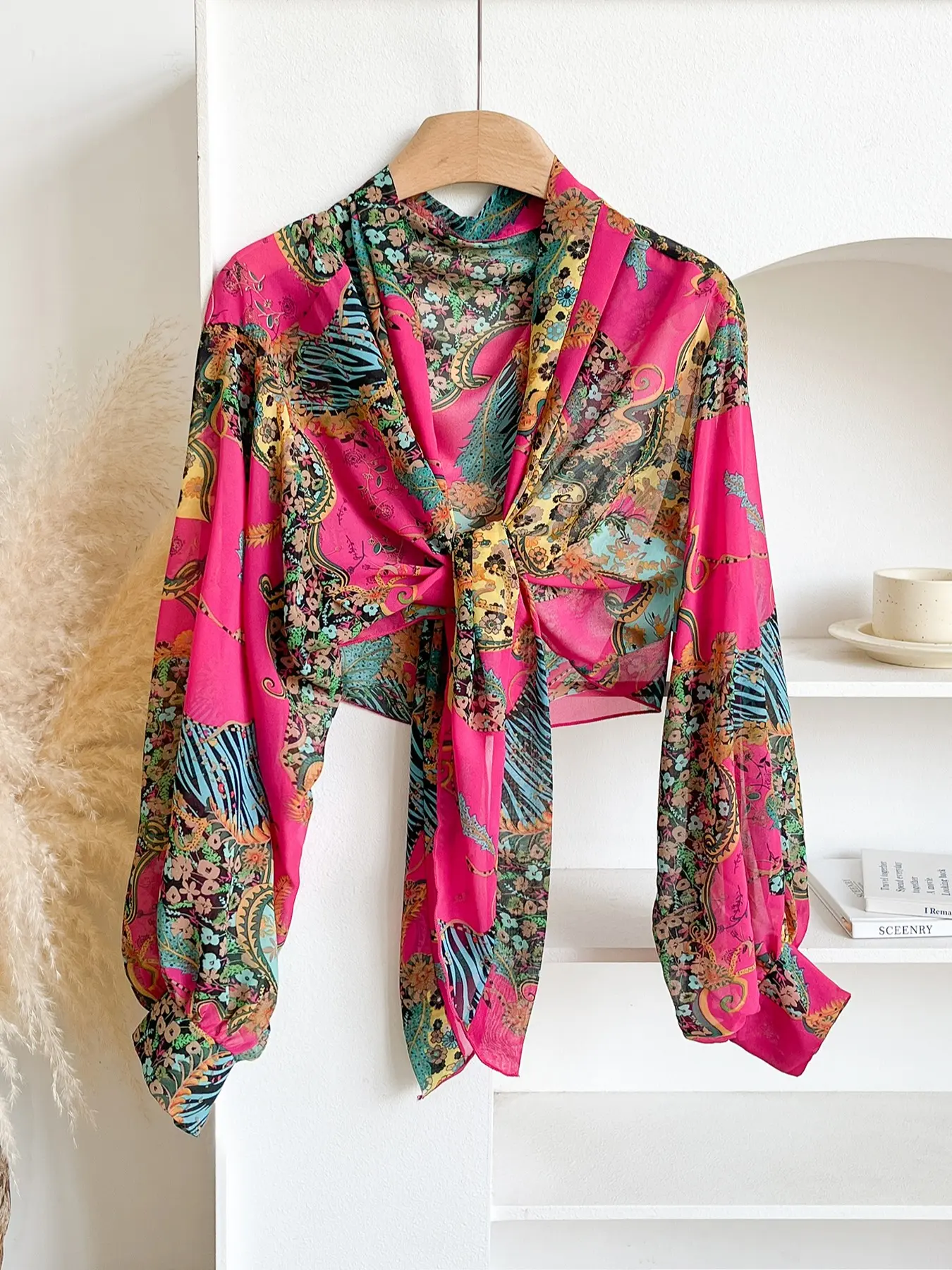 Women's Boho Style Printed Shawl, Windproof Sand-Resistant Soft Scarf, Fashionable Versatile Wrap for All Seasons, Enhance Your Look