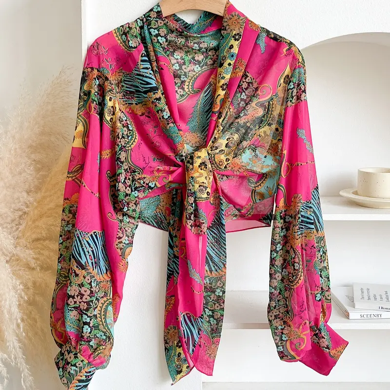 Women's Boho Style Printed Shawl, Trendy Shawl, Windproof Sand-Resistant Soft, Fashionable Versatile Wrap for All Seasons