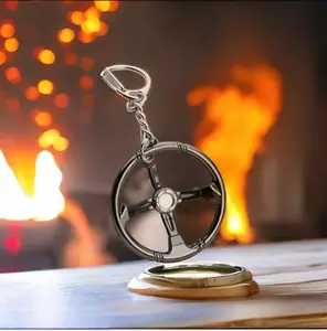 Racing Steering Wheel Keychain