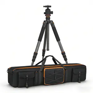 Portable Photography Storage Bag Set Shoulder Sling & Handheld Case for Godox Flash Continuous Light Tripod Background Stand 3 Lights Outdoor Shooting