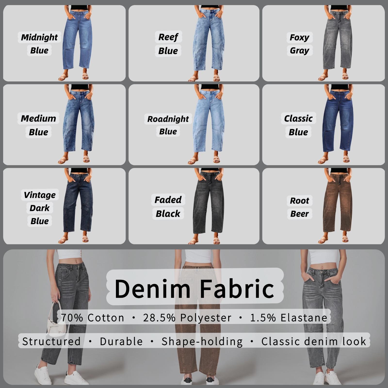 GRAPENT Barrel Jeans for Women Trendy High Waisted Wide Leg Baggy Cropped Relax Fit Stretch Denim Trouser Ankle Pants SpringStatements GRAPENT Barrel Jeans for Women Trendy High Waisted Wide Leg Baggy Cropped Relax Fit Stretch Denim Trouser Ankle Pants SpringStatements