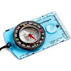 TurnOnSport Orienteering Compass - Advanced Scout Compass for Hiking, Camping, and Backpacking - Best Survival Gifts for Kids