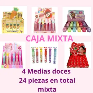 24-Piece Mixed Lipstick Box with Gloss and Lipgloss by [Brand Name]