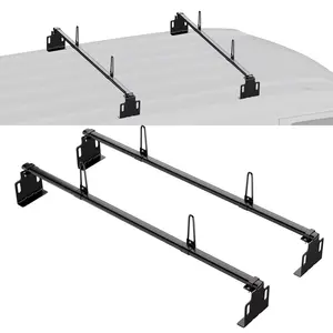 VEVOR Trailer Ladder Rack,  60" 2 Crossbars Ladder Roof Rack, Heavy-duty Steel Van Roof Ladder Rack, 500 lbs Capacity Van Ladder Rack, Fit for Universal Truck Roofs
