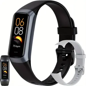 1.1" AMOLED Smart Watch Fitness Tracker Women Men With Step Counter, Sleep Monitor, Calorie Tracking, Activity Tracker Step Tracker for Android and iPhone, Fitness Tracker, Step Caloric, Step Tracker for Android iPhones Women Men, with Two Watch Band