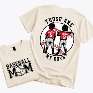 Comfort Colors Custom Baseball Mom Shirt Kids: That's My Boys Baseball Shirt with Name Number, Baseball Dad Mom Game Day Gift, Cheer Mama Gift