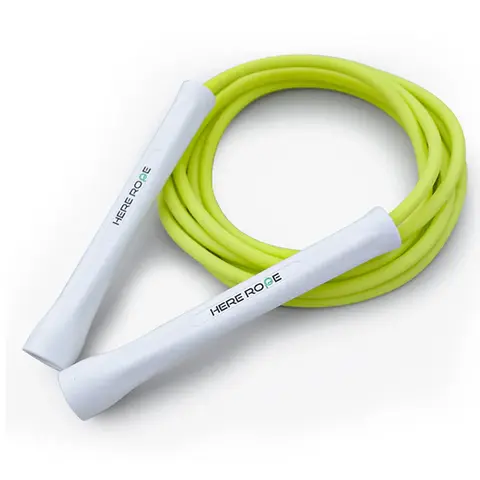 Hererope 6mm PVC Cord Jump Rope - Sturdy, Unbreakable, No-Slip Handles, Tangle-Free Adjustable Unisex Home Workout & Gym Equipment, 20% Heavier & Durable Rope for Cardio Training