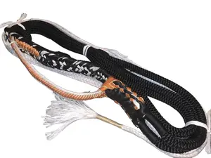 EPT Black & White Poly Pro 9/7 LH - 3/4 x 3/4" - EPT Bull Ropes Rodeo Rider 16' with Manufacturer Warranty and American Style Hard Handle Texture