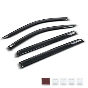 Fit For 2019-2025 Chevy Silverado GMC Sierra Crew Cab Rain Guards Window Visors