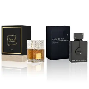 Armaf Club + Lattafa Khamrah Set 100ml 3.4oz Dark Woody Intense Scent SmellMaxing Premium Perfume Pack for Men Eau De Parfum