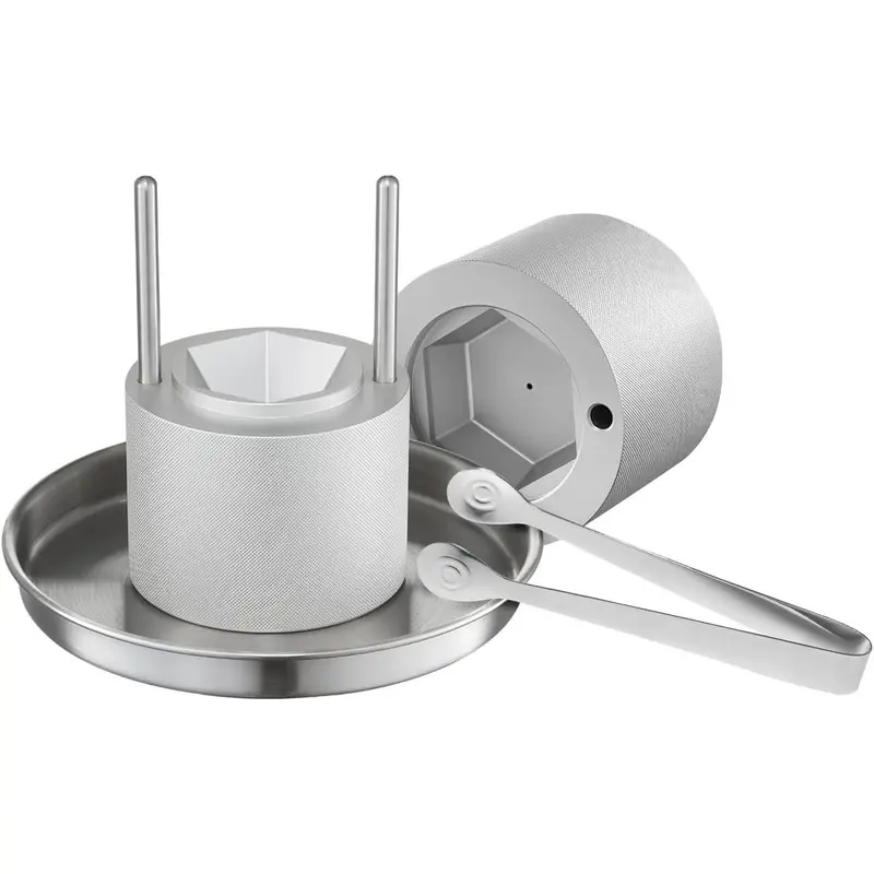 VEVOR Ice Diamond Press, 2.4" Ball Maker, Aviation Aluminum Kit With Tong and Drip Tray for Whiskey, Cocktail, Bourbon, Scot on Party & Holiday