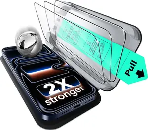 IPhone 17 Pro Max Screen Protector, Military-Grade Shatterproof, 9H Hardness, Full Coverage Tempered Glass with Ultra Fit Tray