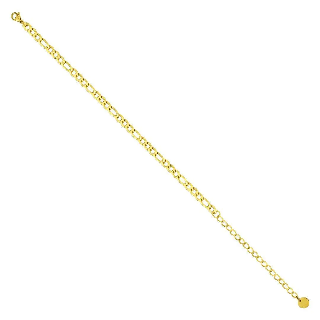 EVRY JEWELS Gold or Silver Plated Women's Hypoallergenic Manhattan Anklet