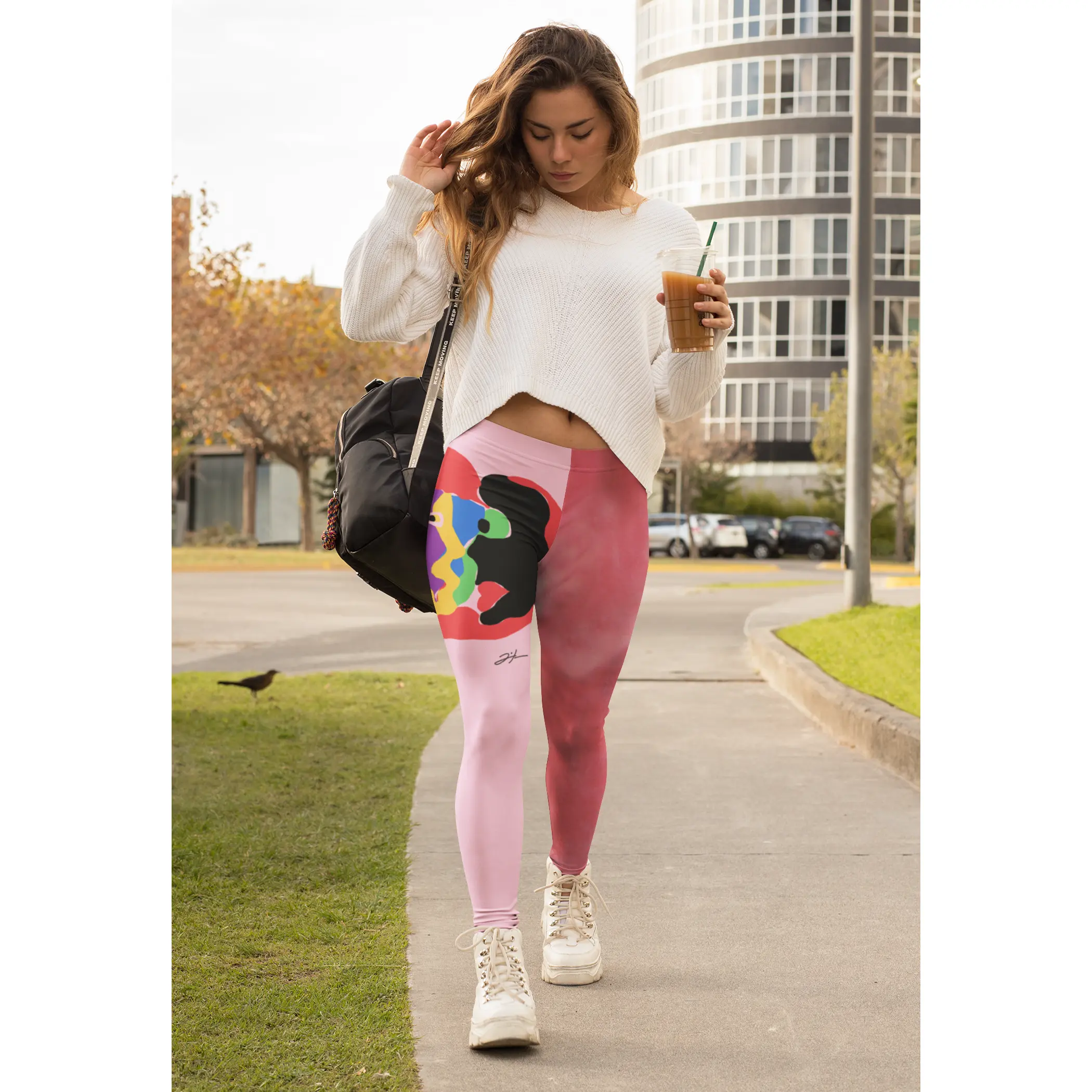 The Heart Brushed Suede Leggings