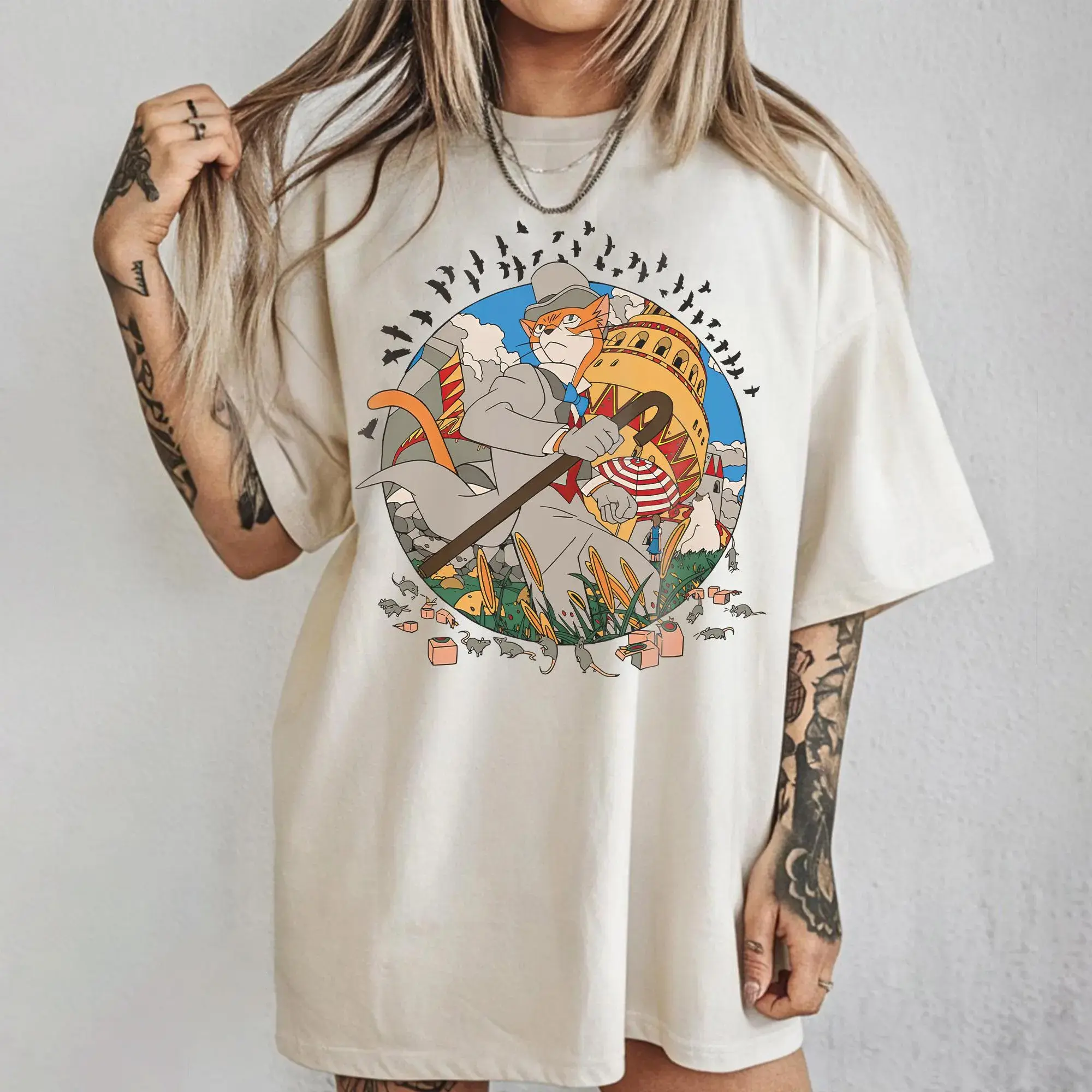Vintage The Cat Return Shirt- Comfort Color, Studio Ghibli Shirt, The Cat Return Shirt, Studio Ghibli Gift Shirt, Y2K Movie Shirt