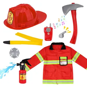 Firefighter Role-Play Set, Water Spray Fire Extinguisher + Sound Walkie-Talkie, Career Experience Toy, Requires 2x1.5v Aa Batteries