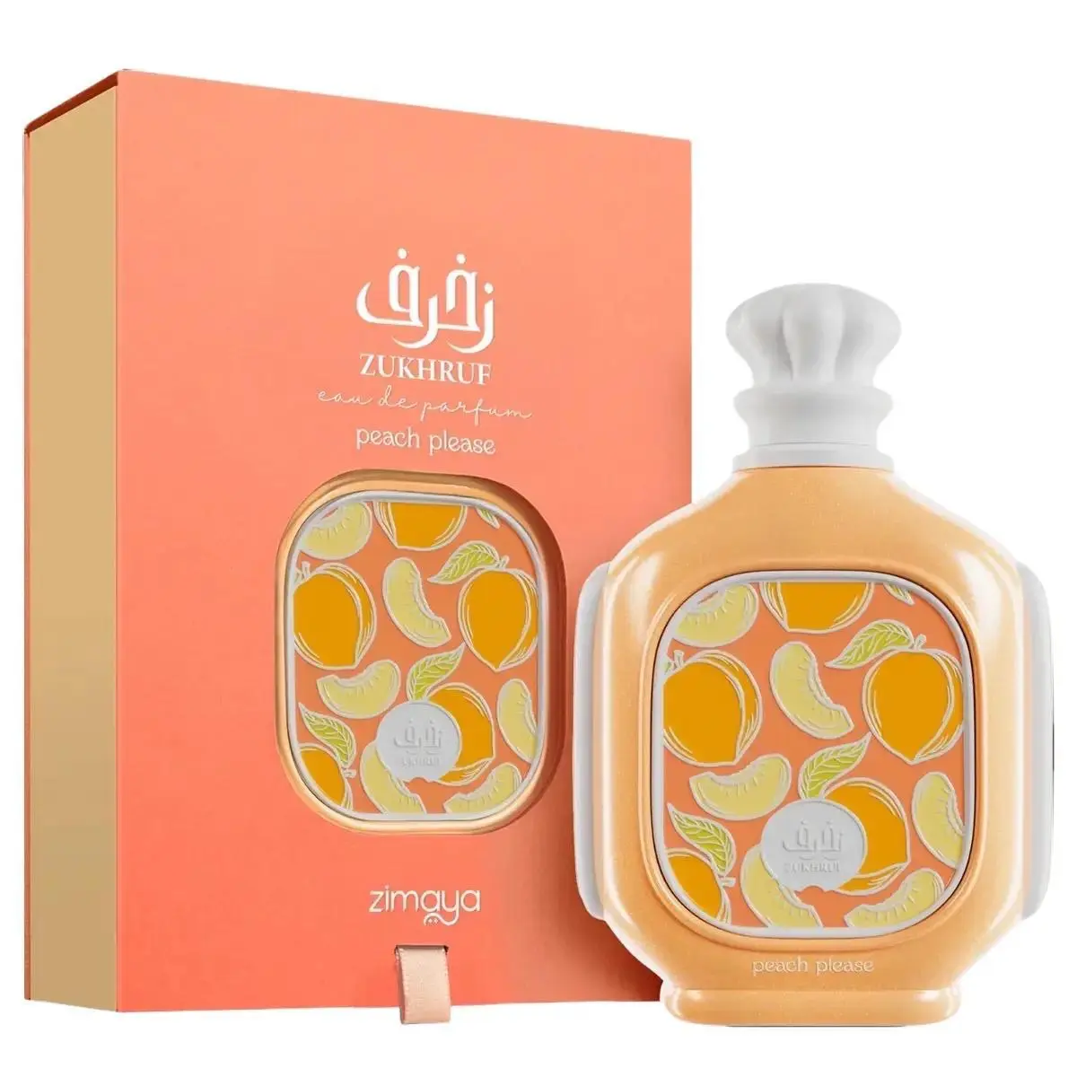 Zimaya Zukhruf Peach Please Eau de Parfum Spray, 3.4 Ounce Perfume Amber Fragrance Zimaya Zukhruf Peach Please Eau de Parfum Spray, 3.4 Ounce Perfume Amber Fragrance