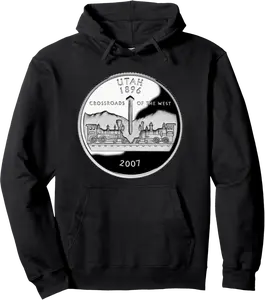 Utah State Quarter Coin Pullover Hoodie - Nestorporas Shop 79B0F2HBP64S