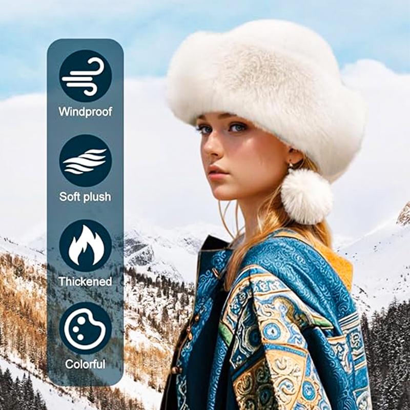 Women's Winter Woolly Beret Faux Fur Decorated Fashion Hat Warmth Protection Versatile Elegant Foldable Breathable One Size Fits Most Women's Winter Woolly Beret Faux Fur Decorated Fashion Hat Warmth Protection Versatile Elegant Foldable Breathable One Size Fits Most