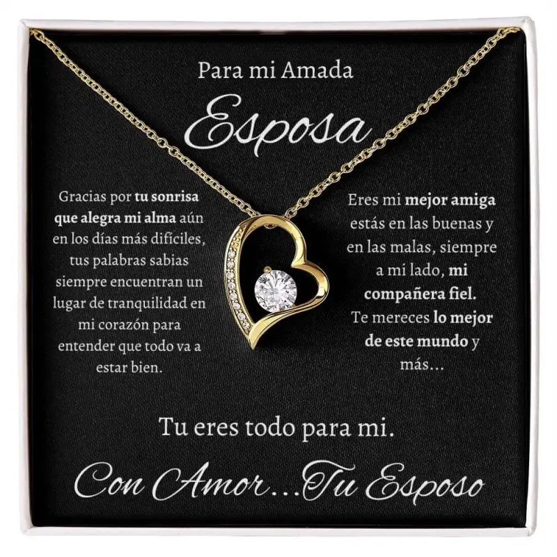 Regalo Para Esposa Collar Mujer Detalle De Esposo Joya Regalo de Aniversario, Gift For Her, Romantic Necklace, Anniversary Jewelry, Valentine Gift For Wife Girlfriend, Birthday Present