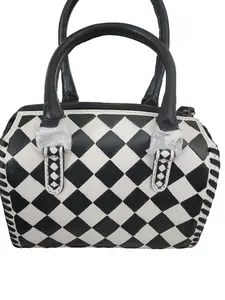 The Sienna / Black and White Checkered Small Speedy Crossbody bag