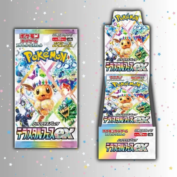 where to get terastal festival booster box Japanese Japans special Terastal Festival ex set has officially been revealed  starring the Eeveelutions Pokemon Terastal Festival ex Booster