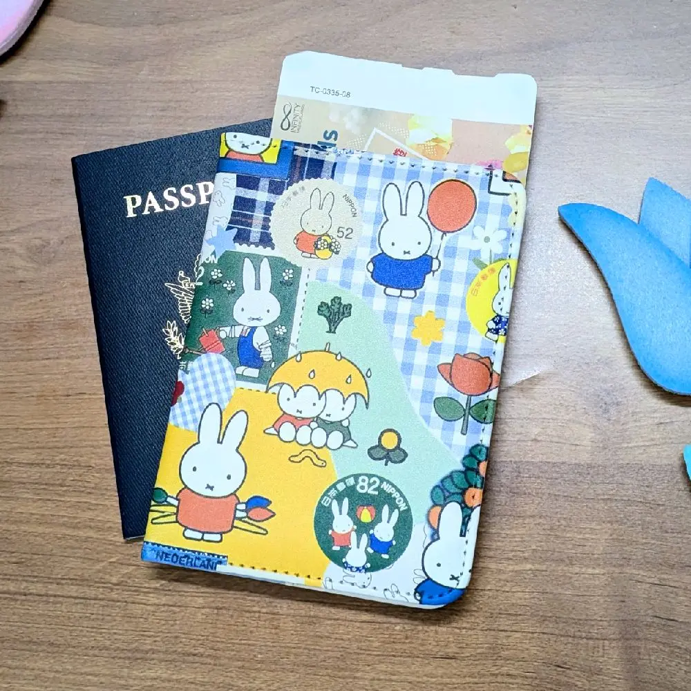 Kawaii Miffys Rabbit Passport Holder | ID Pack Cute Cartoon Ultra-Cute Card Cover ID Pack Protection Case Multiple Cartoons