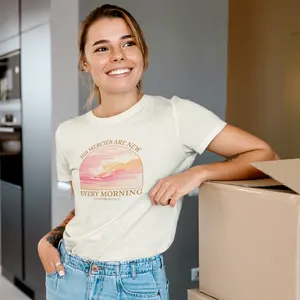 His Mercies Are New Every Morning Christian T-Shirt | Bible Verse Tee | Faith-Based Graphic Shirt