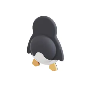 3/4Pcs Cute Pet Anti-Collision Door Bumpers, Penguin Panda Soft Rubber Wall Protector Pad, Silicone Buffer Wall Guard for Door Rear Fridge Home Appliance