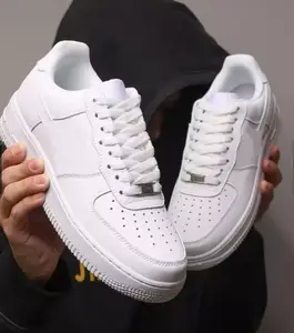 AF1 Style Triple White Sneakers – Clean All White Athletic Shoes for Everyday Streetwear