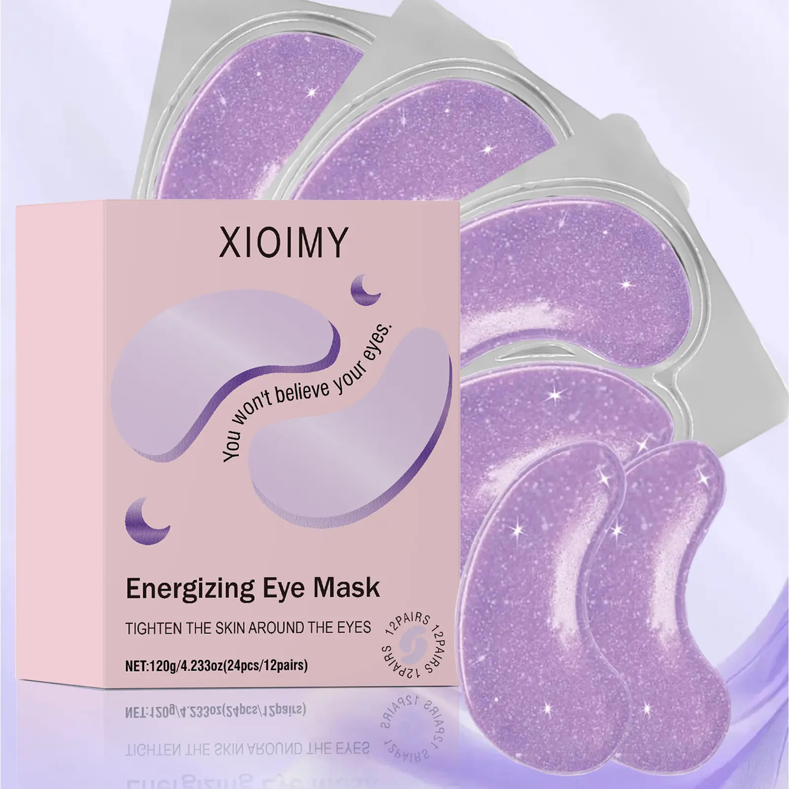 24pcs Retinol & Collagen Eye Mask, Intense Moisturizing, Deep Nourishment &, Moisture Smooths Skin Texture, Reduces Dark Circles, Eye Care, Under Eye Patches