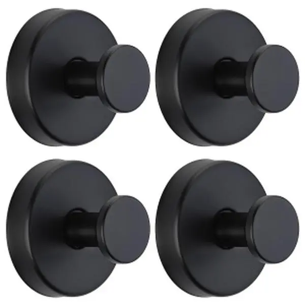 Stainless Steel Suction Cup Hooks (2/4 Pack) - No Drilling, Wall-Damage-Free Bathroom Holder Hooks - Shower Organizer for Kitchen, Bathroom