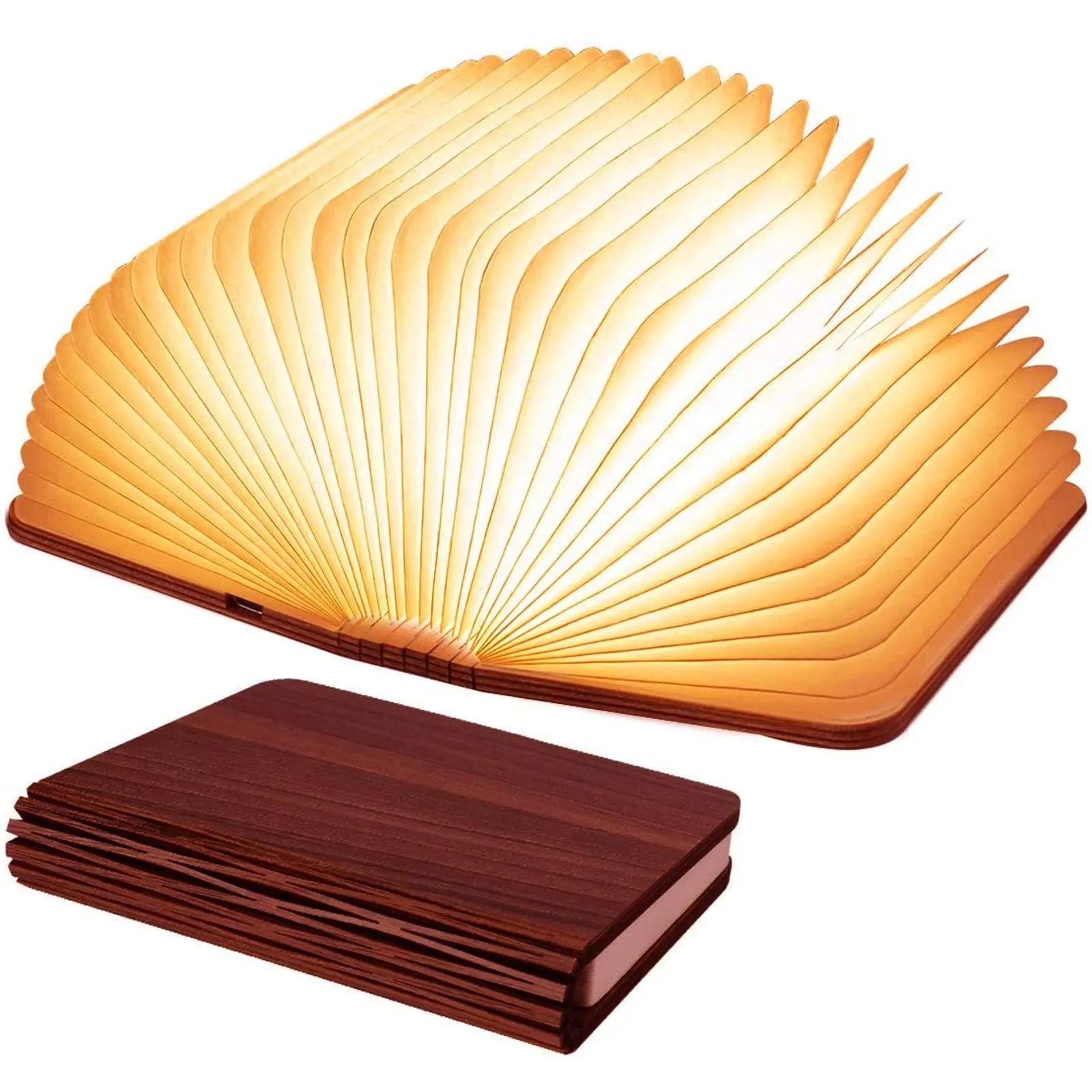 Portable Folding Book Light, USB Rechargeable LED Night Light, Creative LED Paper Lamp, Table Bedside Lamp, USB Powered Lamp, Novelty Lighting for Home, Office, Bedroom, Living Room, Led Nightlight