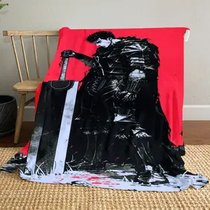 Berserk cartoon16 patterned printed blanket, a blanket for the living room, bedroom, office and lunch break, a portable blanket suitable for all four seasons, a holiday gift for family and friend
